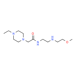 ChemSpider 2D Image | 2-(4-Ethyl-1-piperazinyl)-N-{2-[(2-methoxyethyl)amino]ethyl}acetamide | C13H28N4O2