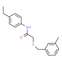 ChemSpider 2D Image | N-(4-Ethylphenyl)-2-[(3-methylbenzyl)sulfanyl]acetamide | C18H21NOS