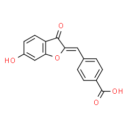 ChemSpider 2D Image | 4-[(Z)-(6-Hydroxy-3-oxo-1-benzofuran-2(3H)-ylidene)methyl]benzoic acid | C16H10O5