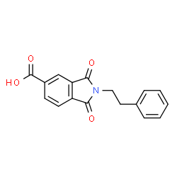 ChemSpider 2D Image | 1,3-Dioxo-2-(2-phenylethyl)-5-isoindolinecarboxylic acid | C17H13NO4