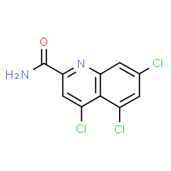 ChemSpider 2D Image | 4,5,7-Trichloro-2-quinolinecarboxamide | C10H5Cl3N2O