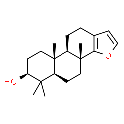 ChemSpider 2D Image | (3bR,5aR,7S,9aS,9bR)-3b,6,6,9a-Tetramethyl-3b,4,5,5a,6,7,8,9,9a,9b,10,11-dodecahydrophenanthro[1,2-b]furan-7-ol | C20H30O2