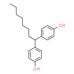 ChemSpider 2D Image | 4,4'-(1,1-Octanediyl)diphenol | C20H26O2
