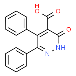 ChemSpider 2D Image | 3-Oxo-5,6-diphenyl-2,3-dihydro-4-pyridazinecarboxylic acid | C17H12N2O3