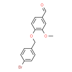 ChemSpider 2D Image | 4-[(4-Bromobenzyl)oxy]-3-methoxybenzaldehyde | C15H13BrO3
