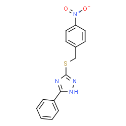 ChemSpider 2D Image | 3-[(4-Nitrobenzyl)sulfanyl]-5-phenyl-1H-1,2,4-triazole | C15H12N4O2S