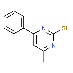 ChemSpider 2D Image | 4-methyl-6-phenylpyrimidine-2-thiol | C11H10N2S