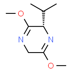 ChemSpider 2D Image | (S)-2,5-Dihydro-3,6-dimethoxy-2-isopropylpyrazine | C9H16N2O2
