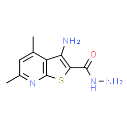 ChemSpider 2D Image | 3-Amino-4,6-dimethylthieno[2,3-b]pyridine-2-carbohydrazide | C10H12N4OS