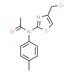 ChemSpider 2D Image | N-[4-(Chloromethyl)-1,3-thiazol-2-yl]-N-(4-methylphenyl)acetamide | C13H13ClN2OS