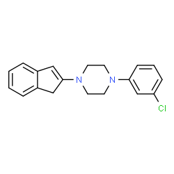 ChemSpider 2D Image | 1-(3-Chlorophenyl)-4-(1H-inden-2-yl)piperazine | C19H19ClN2