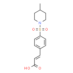 ChemSpider 2D Image | (2E)-3-{4-[(4-Methyl-1-piperidinyl)sulfonyl]phenyl}acrylic acid | C15H19NO4S
