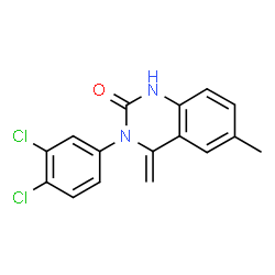 ChemSpider 2D Image | 3-(3,4-Dichlorophenyl)-6-methyl-4-methylene-3,4-dihydro-2(1H)-quinazolinone | C16H12Cl2N2O