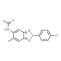 ChemSpider 2D Image | N-[2-(4-Chlorophenyl)-6-methyl-2H-benzotriazol-5-yl]acetamide | C15H13ClN4O