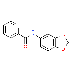 ChemSpider 2D Image | N-(1,3-Benzodioxol-5-yl)-2-pyridinecarboxamide | C13H10N2O3