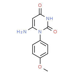 ChemSpider 2D Image | 6-Amino-1-(4-methoxyphenyl)-2,4(1H,3H)-pyrimidinedione | C11H11N3O3