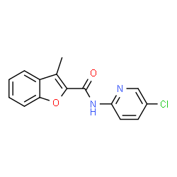 ChemSpider 2D Image | N-(5-Chloro-2-pyridinyl)-3-methyl-1-benzofuran-2-carboxamide | C15H11ClN2O2