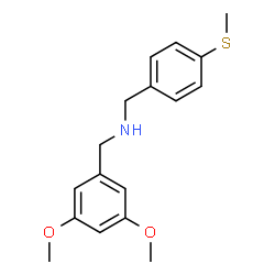 ChemSpider 2D Image | 1-(3,5-Dimethoxyphenyl)-N-[4-(methylsulfanyl)benzyl]methanamine | C17H21NO2S
