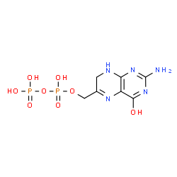 ChemSpider 2D Image | 6-(Hydroxymethyl)-7,8-dihydropterin pyrophosphate | C7H11N5O8P2