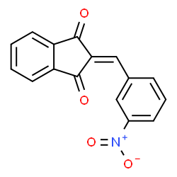 ChemSpider 2D Image | 2-(3-Nitrobenzylidene)-1H-indene-1,3(2H)-dione | C16H9NO4