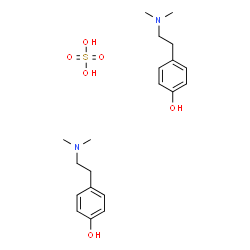 ChemSpider 2D Image | 4-[2-(Dimethylamino)ethyl]phenol sulfate (2:1) | C20H32N2O6S