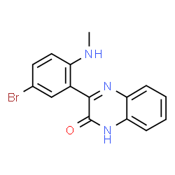 ChemSpider 2D Image | 3-[5-Bromo-2-(methylamino)phenyl]-2(1H)-quinoxalinone | C15H12BrN3O