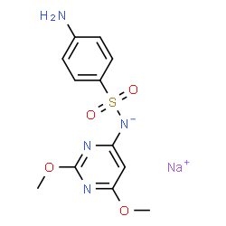 ChemSpider 2D Image | Sulfadimethoxine Sodium | C12H13N4NaO4S