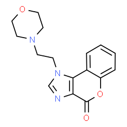 ChemSpider 2D Image | 1-(2-Morpholin-4-yl-ethyl)-1H-chromeno[3,4-d]imidazol-4-one | C16H17N3O3