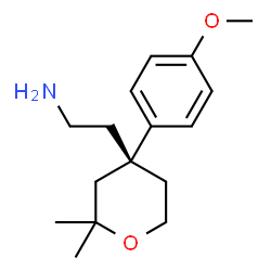 ChemSpider 2D Image | 2-[(4R)-4-(4-Methoxyphenyl)-2,2-dimethyltetrahydro-2H-pyran-4-yl]ethanamine | C16H25NO2