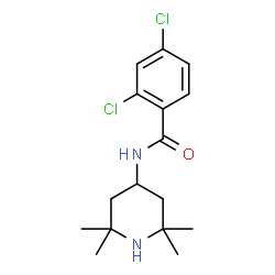 ChemSpider 2D Image | 2,4-Dichloro-N-(2,2,6,6-tetramethyl-4-piperidinyl)benzamide | C16H22Cl2N2O