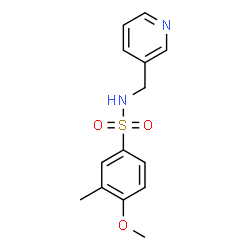 ChemSpider 2D Image | 4-Methoxy-3-methyl-N-(3-pyridinylmethyl)benzenesulfonamide | C14H16N2O3S