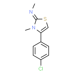 ChemSpider 2D Image | (2Z)-4-(4-Chlorophenyl)-N,3-dimethyl-1,3-thiazol-2(3H)-imine | C11H11ClN2S