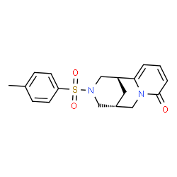 ChemSpider 2D Image | (9R)-11-[(4-Methylphenyl)sulfonyl]-7,11-diazatricyclo[7.3.1.0~2,7~]trideca-2,4-dien-6-one | C18H20N2O3S