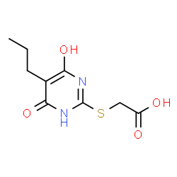 ChemSpider 2D Image | [(4-hydroxy-6-oxo-5-propyl-3H-pyrimidin-2-yl)sulfanyl]acetic acid | C9H12N2O4S