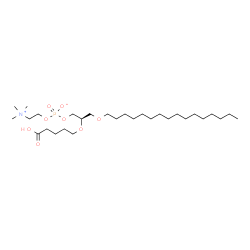 ChemSpider 2D Image | (2R)-2-(4-Carboxybutoxy)-3-(hexadecyloxy)propyl 2-(trimethylammonio)ethyl phosphate | C29H60NO8P