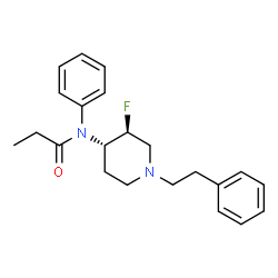 ChemSpider 2D Image | N-[(3S,4S)-3-Fluoro-1-(2-phenylethyl)-4-piperidinyl]-N-phenylpropanamide | C22H27FN2O