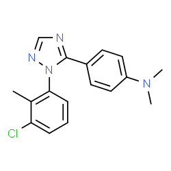 ChemSpider 2D Image | 4-[1-(3-Chloro-2-methylphenyl)-1H-1,2,4-triazol-5-yl]-N,N-dimethylaniline | C17H17ClN4