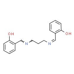 ChemSpider 2D Image | 2-[(E)-({3-[(Z)-(2-Hydroxybenzylidene)amino]propyl}imino)methyl]phenol | C17H18N2O2