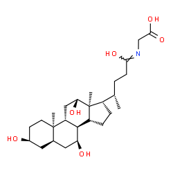 ChemSpider 2D Image | (Z)-N-[(3beta,5alpha,7beta,8alpha,9beta,10alpha,12beta,13alpha,14beta,17alpha,20S,24Z)-3,7,12,24-Tetrahydroxycholan-24-ylidene]glycine | C26H43NO6