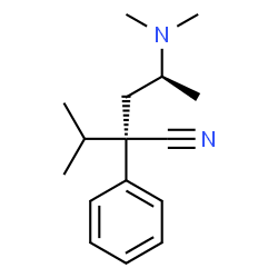 ChemSpider 2D Image | (2R,4S)-4-(Dimethylamino)-2-isopropyl-2-phenylpentanenitrile | C16H24N2