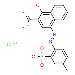 ChemSpider 2D Image | Calcium 1-hydroxy-4-[(E)-(4-methyl-2-sulfonatophenyl)diazenyl]-2-naphthoate | C18H12CaN2O6S