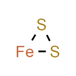 ChemSpider 2D Image | 1,2-dithia-3$l^{2}-ferracyclopropane | FeS2