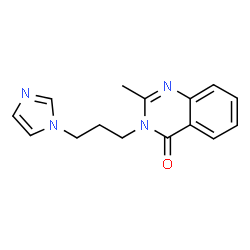 ChemSpider 2D Image | 3-[3-(1H-Imidazol-1-yl)propyl]-2-methyl-4(3H)-quinazolinone | C15H16N4O
