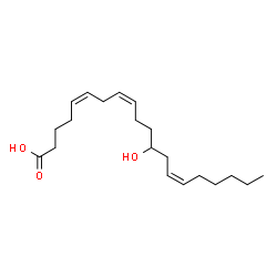 ChemSpider 2D Image | (5Z,8Z,14Z)-12-Hydroxy-5,8,14-icosatrienoic acid | C20H34O3