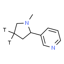 ChemSpider 2D Image | 3-[1-Methyl(4,4-~3~H_2_)-2-pyrrolidinyl]pyridine | C10H12T2N2