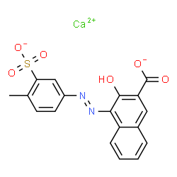 ChemSpider 2D Image | Calcium 3-hydroxy-4-[(E)-(4-methyl-3-sulfonatophenyl)diazenyl]-2-naphthoate | C18H12CaN2O6S