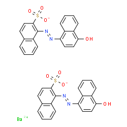 ChemSpider 2D Image | Barium bis{1-[(E)-(4-hydroxy-1-naphthyl)diazenyl]-2-naphthalenesulfonate} | C40H26BaN4O8S2