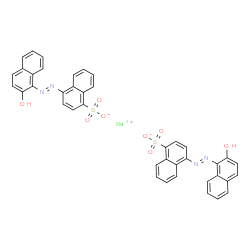 ChemSpider 2D Image | Barium bis{4-[(E)-(2-hydroxy-1-naphthyl)diazenyl]-1-naphthalenesulfonate} | C40H26BaN4O8S2