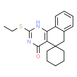 ChemSpider 2D Image | Spiro[benzo[h]quinazoline-5(3H),1'-cyclohexan]-4(6H)-one, 2-(ethylthio)- | C19H22N2OS