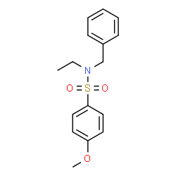 ChemSpider 2D Image | N-Benzyl-N-ethyl-4-methoxybenzenesulfonamide | C16H19NO3S